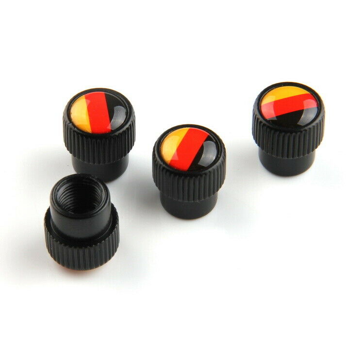 4Pcs Car Wheel Tire Valve Stem Air Cap Dust Cover Germany German Flag Universal