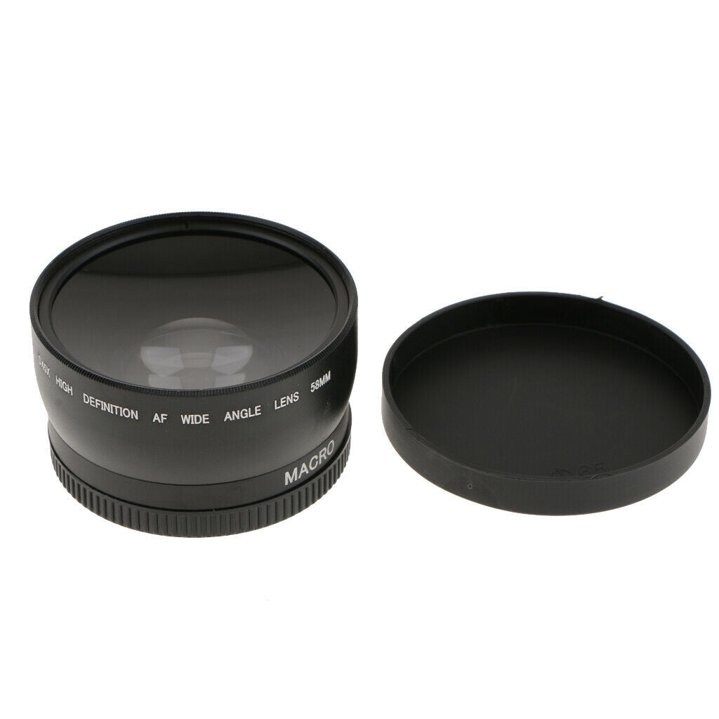 Professional 58mm 0.45X Wide Angle Lens with Macro and Storage Bag for SLR