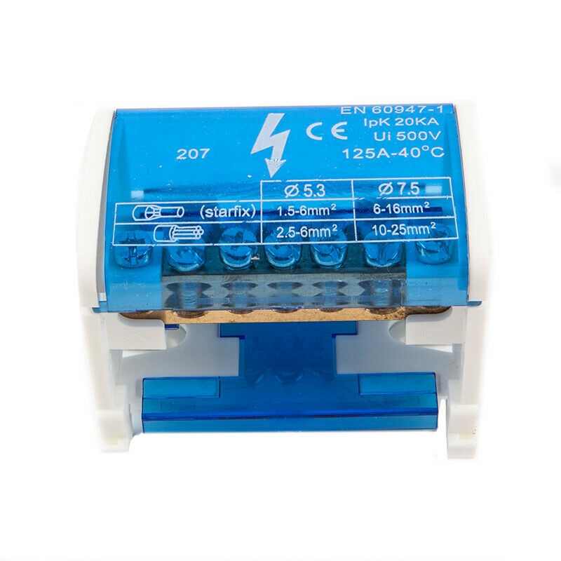 Din Rail Terminal Block WKH207 Power Distribution Box Modular Connection Bl Qx