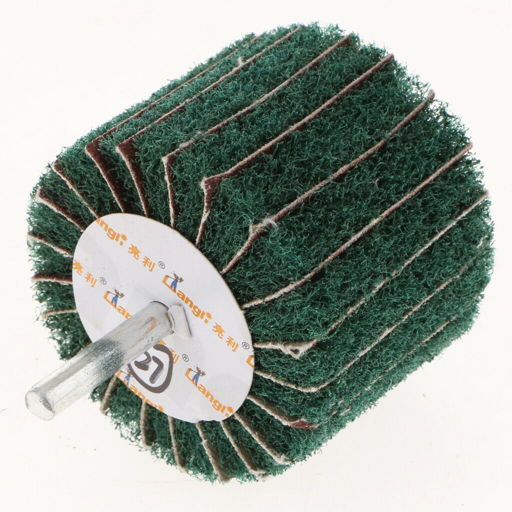 60×50mm Nylon Fiber Polishing Wheel Buffing Pad Grinding Head w/ Grit Green