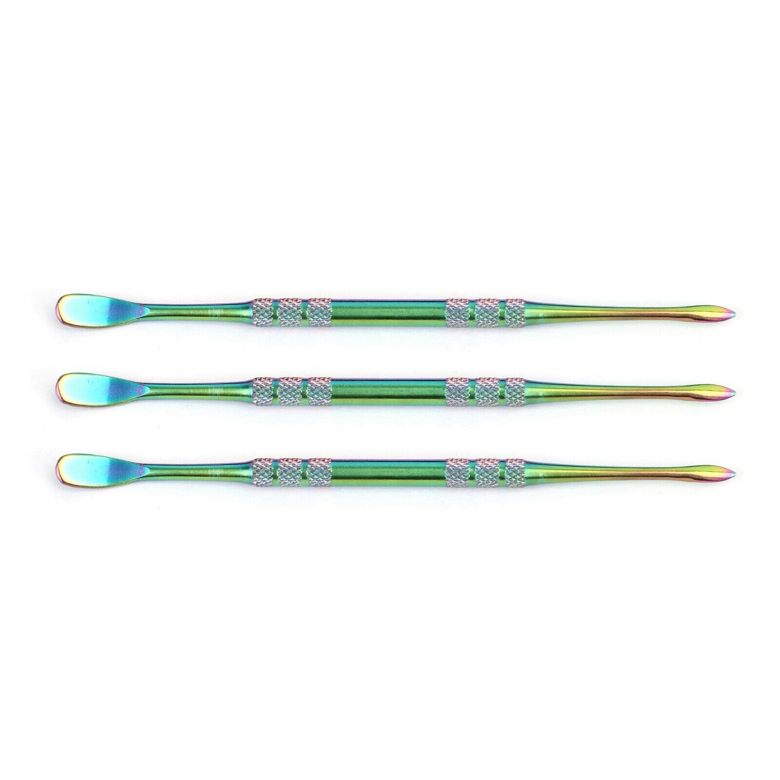 3 Packs Wax Carving Tool Wax Carving Stainless Steel  Spoon 4.75 Inch Rainbow