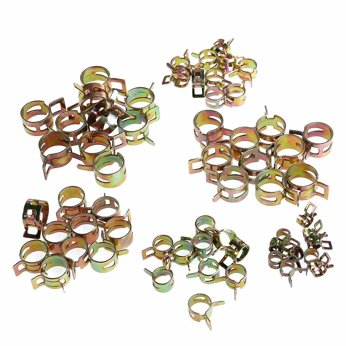 60pcs Car Auto Spring Clip Fuel Oil Water Hose Pipe Tube Clamp Fastener 6 Sizes