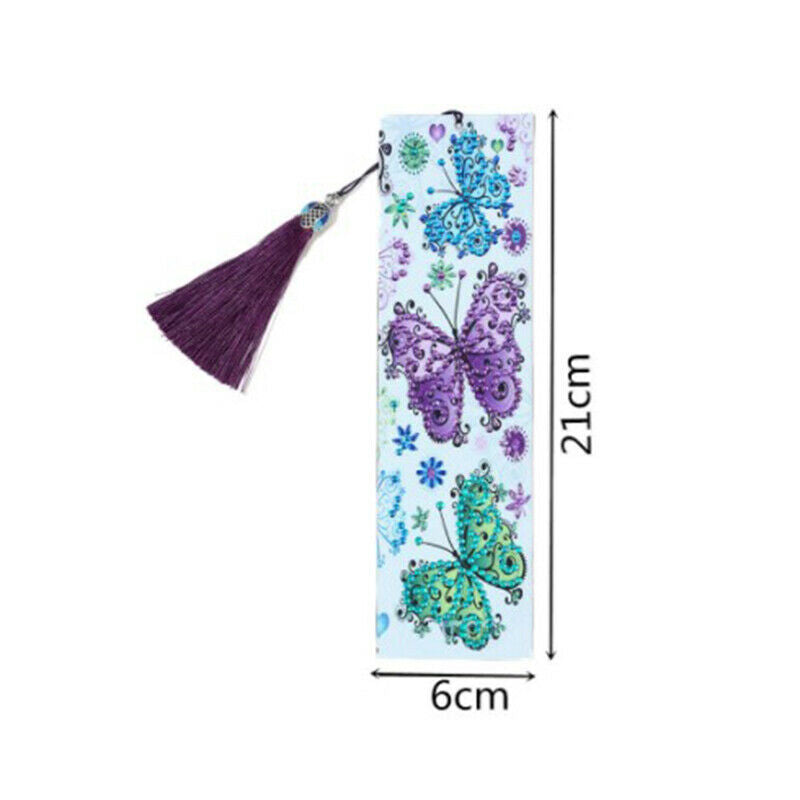 1pc Diamond Painting Colorful butterfly Bookmark Diamond Embroidery Cra.l8
