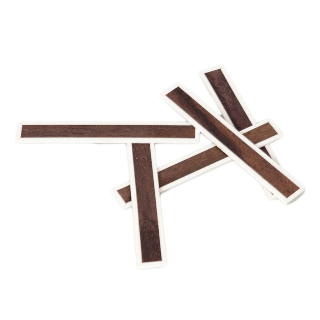 10pcs Classical Guitar Bridge Tie Blocks Bone Inlay Wood for Luthier Supply