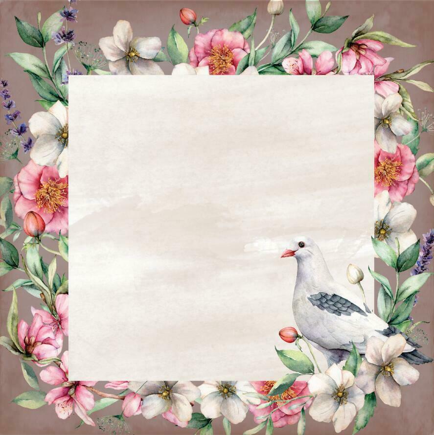 12Pcs Floral Paper Pad Single-sided DIY Scrapbooking Photo Album Card Journal
