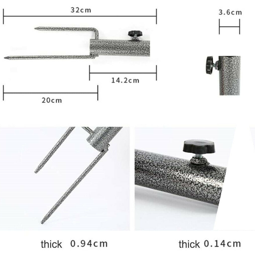 Adjustable Fishing Umbrella Base Stand Heavy Duty Parasol Holder Anchor