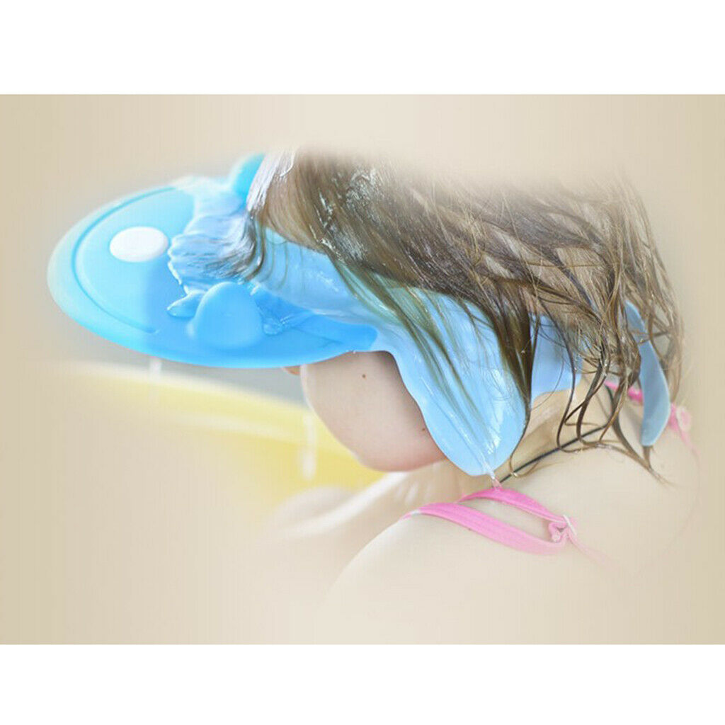 Adjustable kids Baby Shampoo Bath Shower Hat Cap Wash Hair Shields Yellow