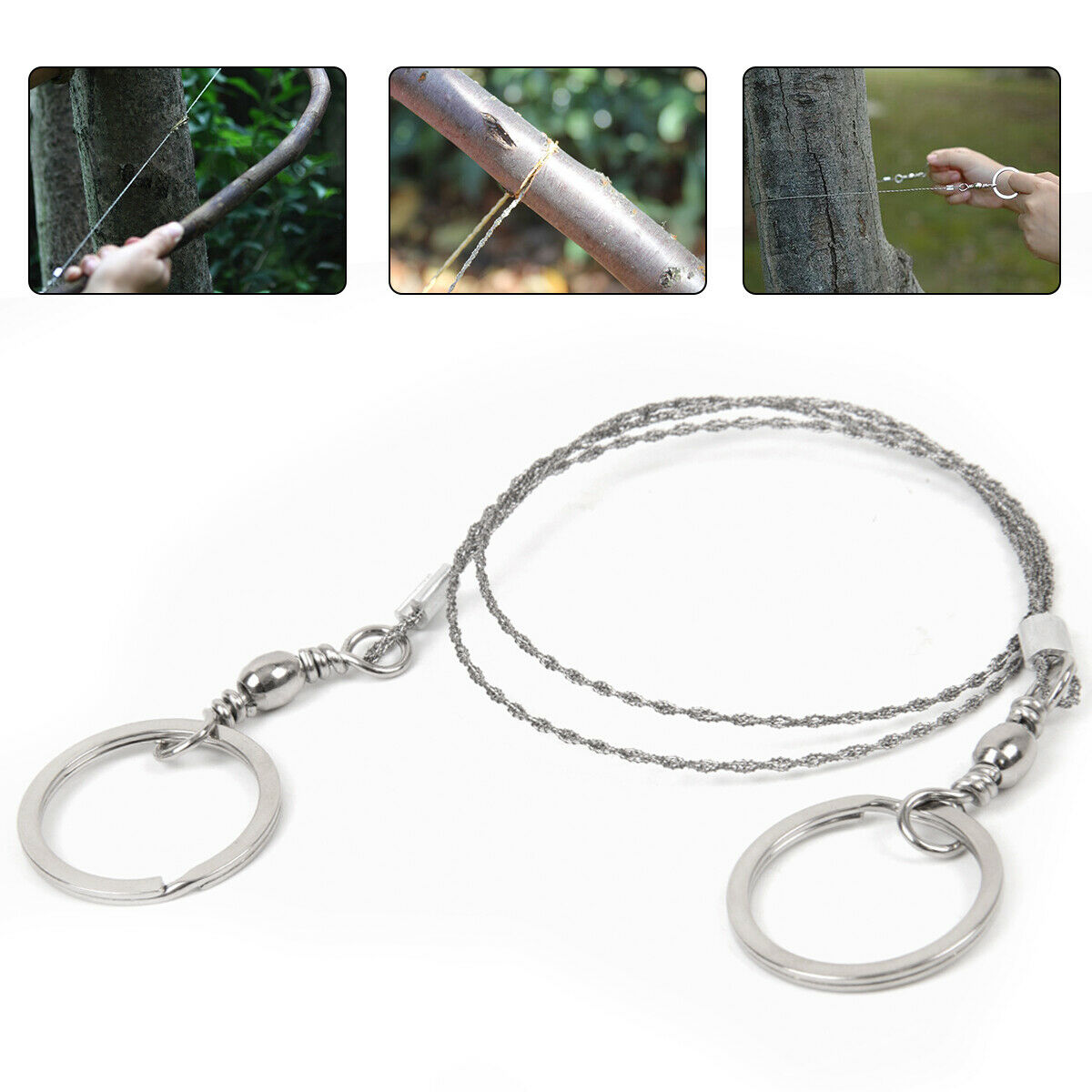 Survival Wire Saw Hand Pocket Steel Chain Wire Saw Camping Outdoor Emergency Kit
