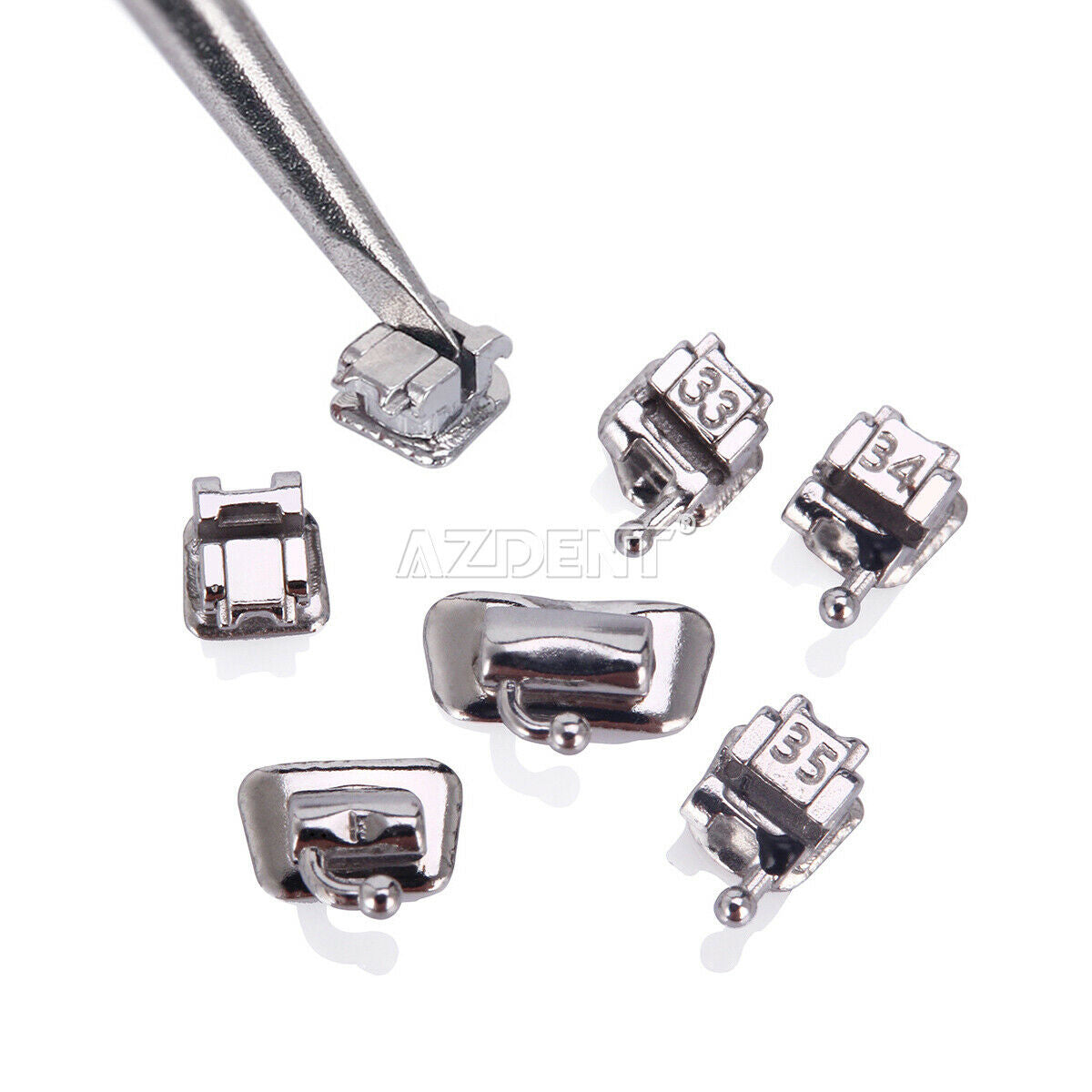 3xDental Orthodontic Self-ligating Brackets Braces 3 4 5 Hooks Roth 022" AZDENT