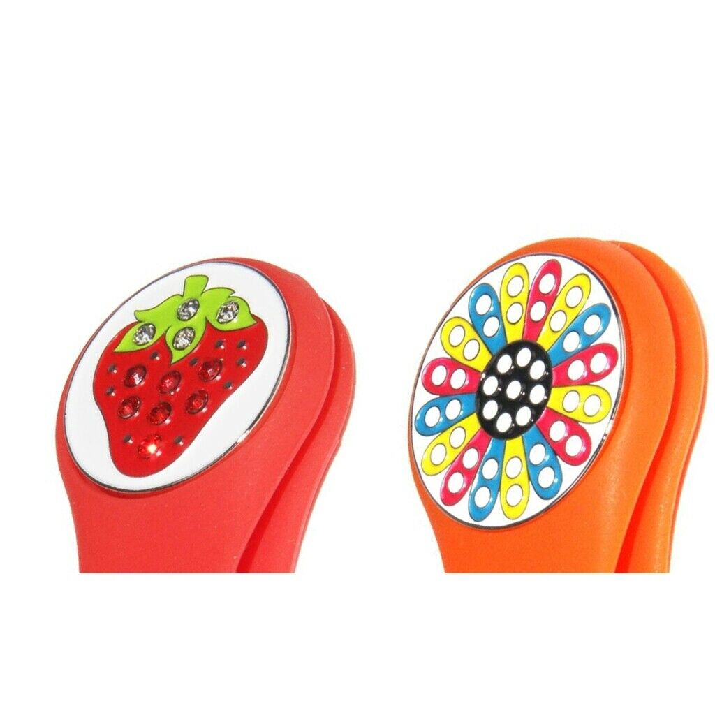 Pieces Magnetic Clip Golf Marker Clamp Detachable Pattern Plate Collar Clip