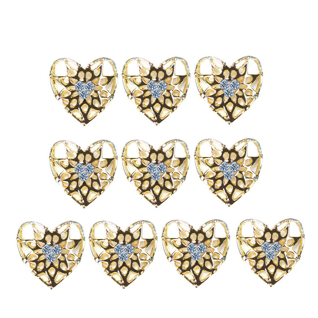 10Pcs Nail Art Tips Rhinestone Glitter Jewelry Decoration Rhinestones 09