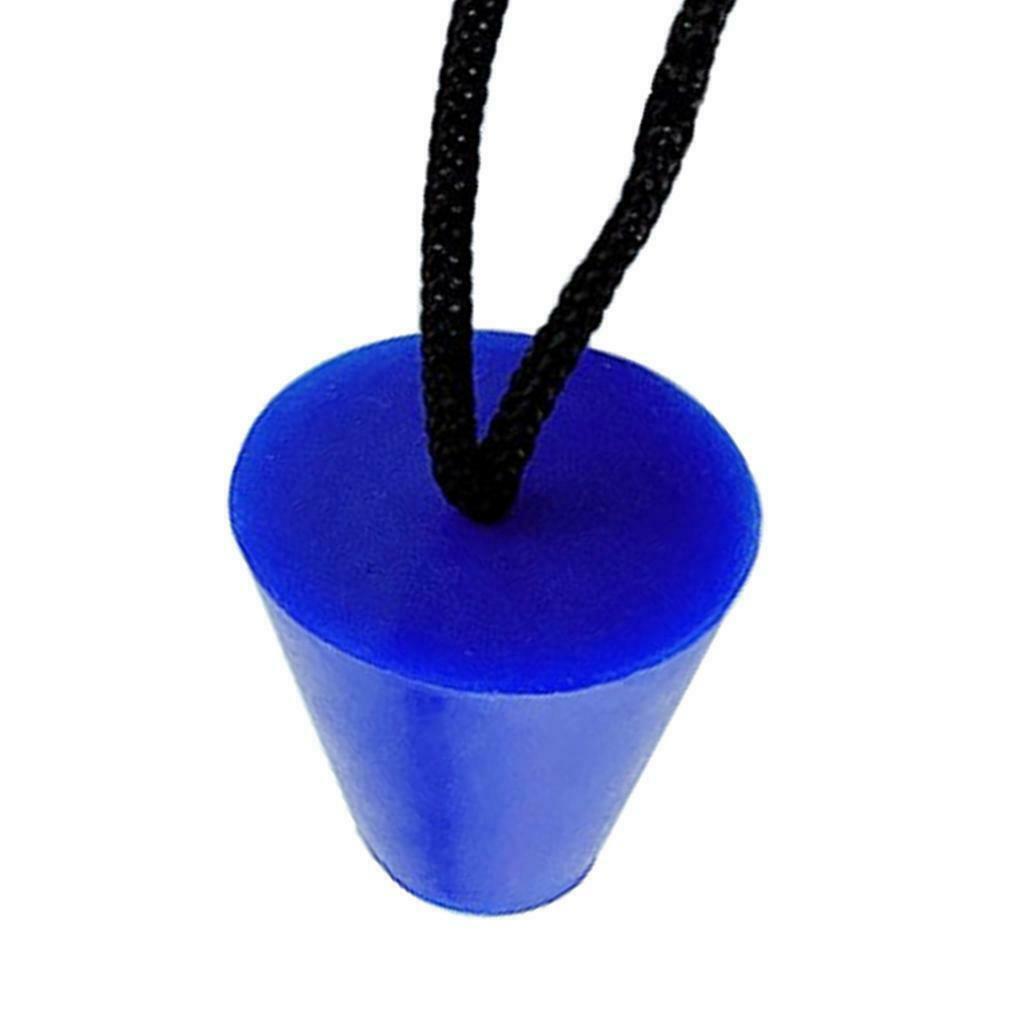 4Pcs Rubber Kayak Canoe Boat Scupper Plugs Drain Holes Stopper with Rope