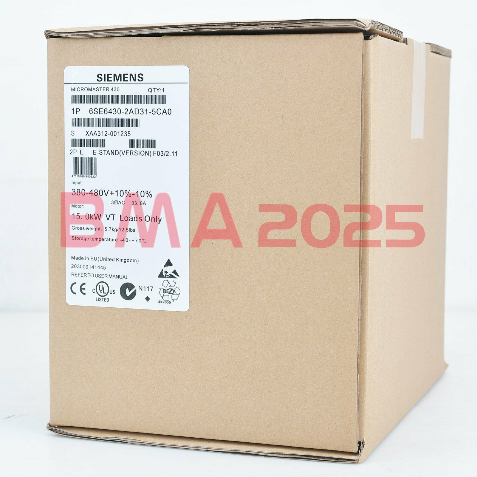1PC New M430 6SE6430-2AD31-5CA0 15KW 1year warranty DHL free Ship SM9T