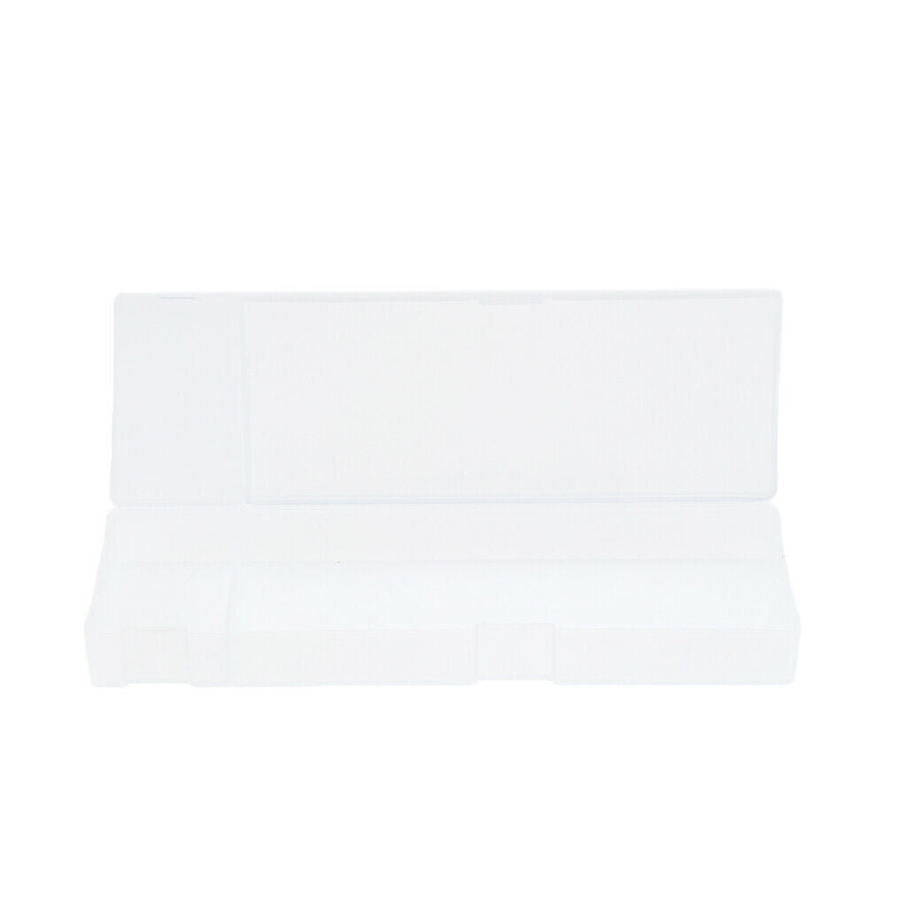 Plastic Pencil Box School Pencil Case Storage Office Tabletop Supplies White