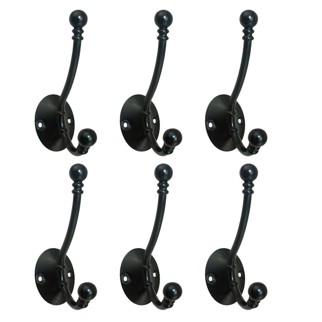 6Pcs Metal Coat Towel Clothes Hanger Hook Decorative Bath Home Wall Door #8