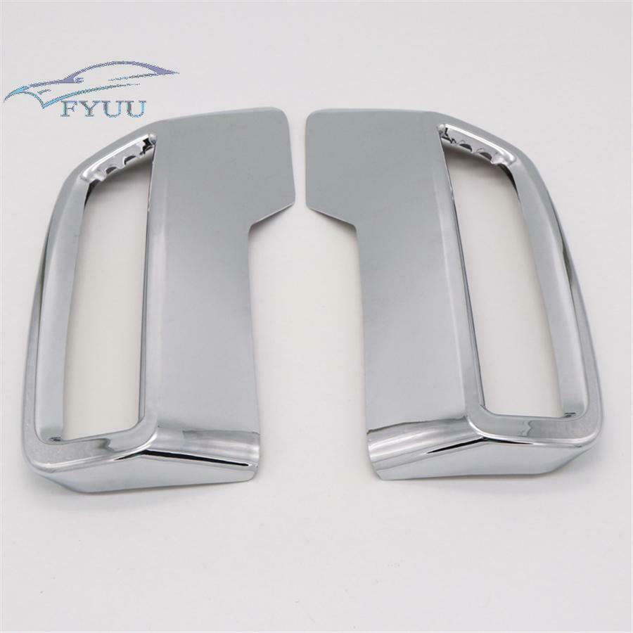 2PCS/Set Rear Tail Exhaust Cover Trim For Peugeot 3008 5008 2017-18 ABS Chrome