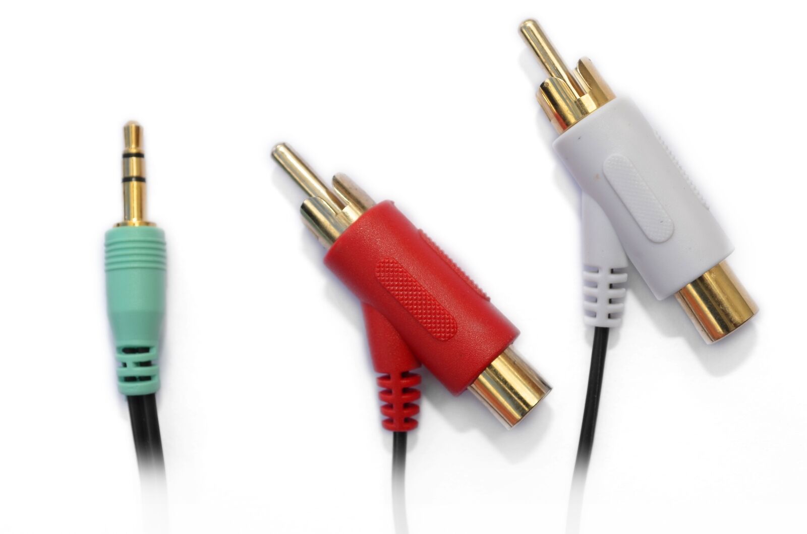 Male RCA Audio Splitter Cable for Turtle Beach and PC Gaming Headsets