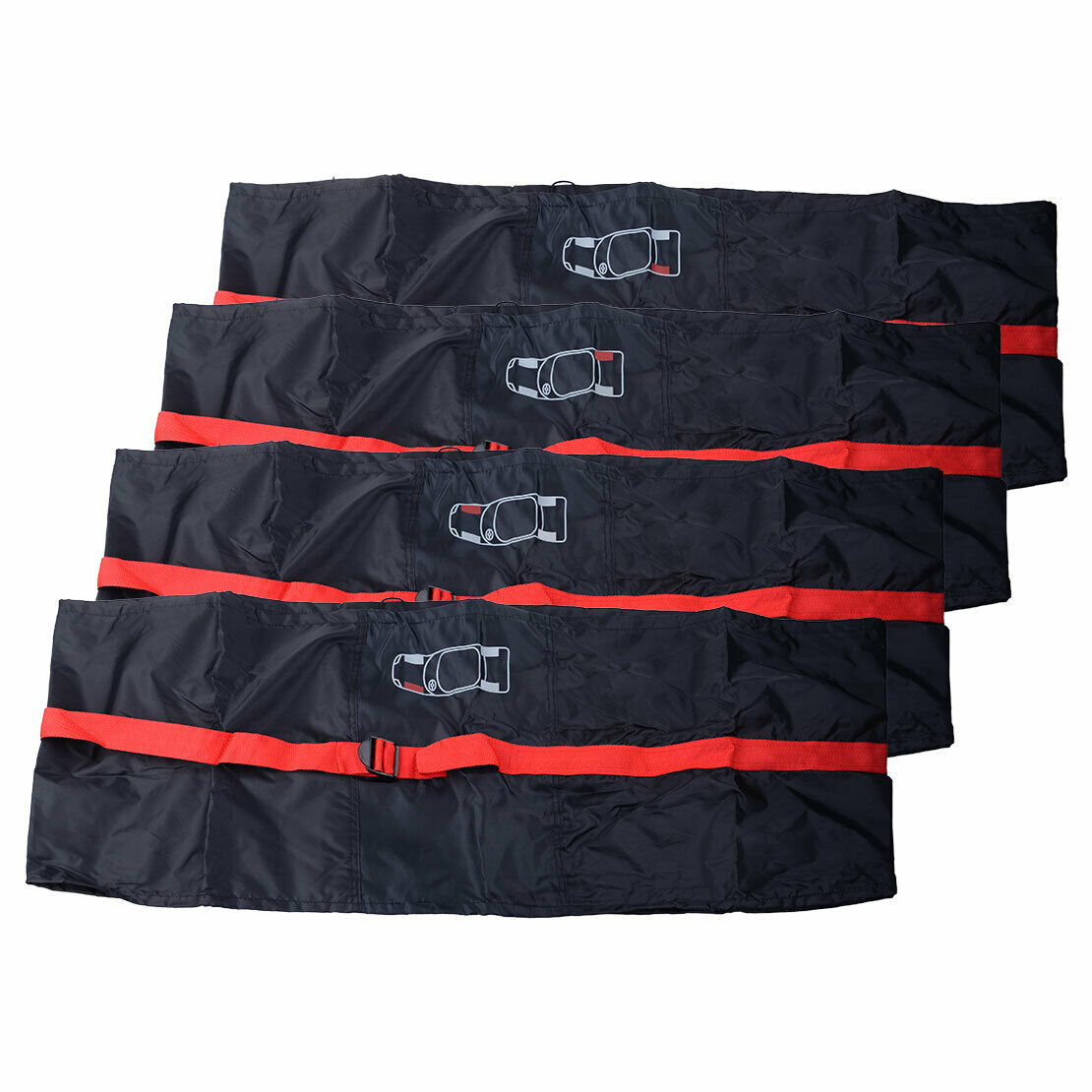 4pcs 13-19'' Car Spare Tire Protection Cover Case Tyre Storage Bag Winter 210T