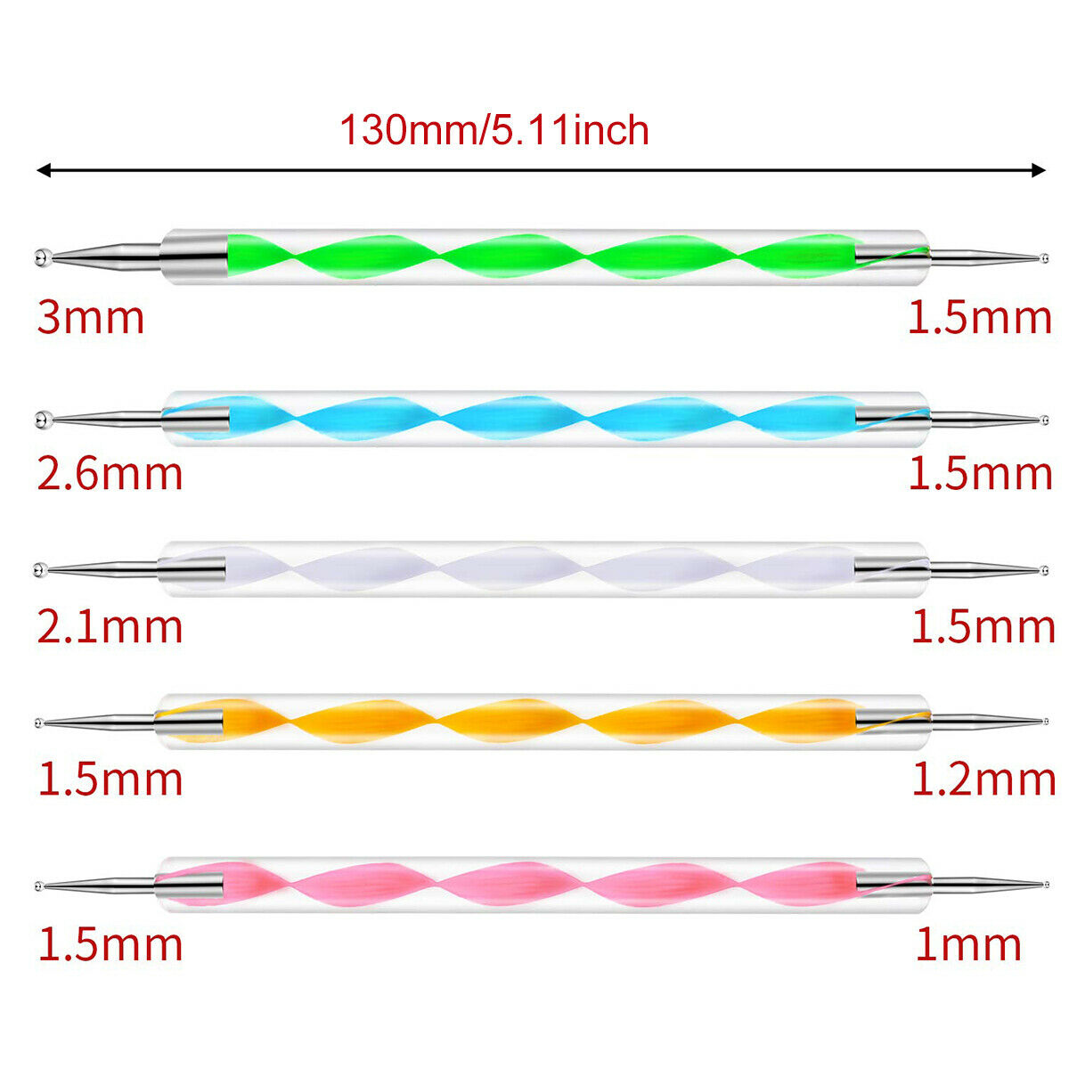 20x Nail Art Brushes Nail Art Design Painting Detailing Brushes Liner Tool Kit