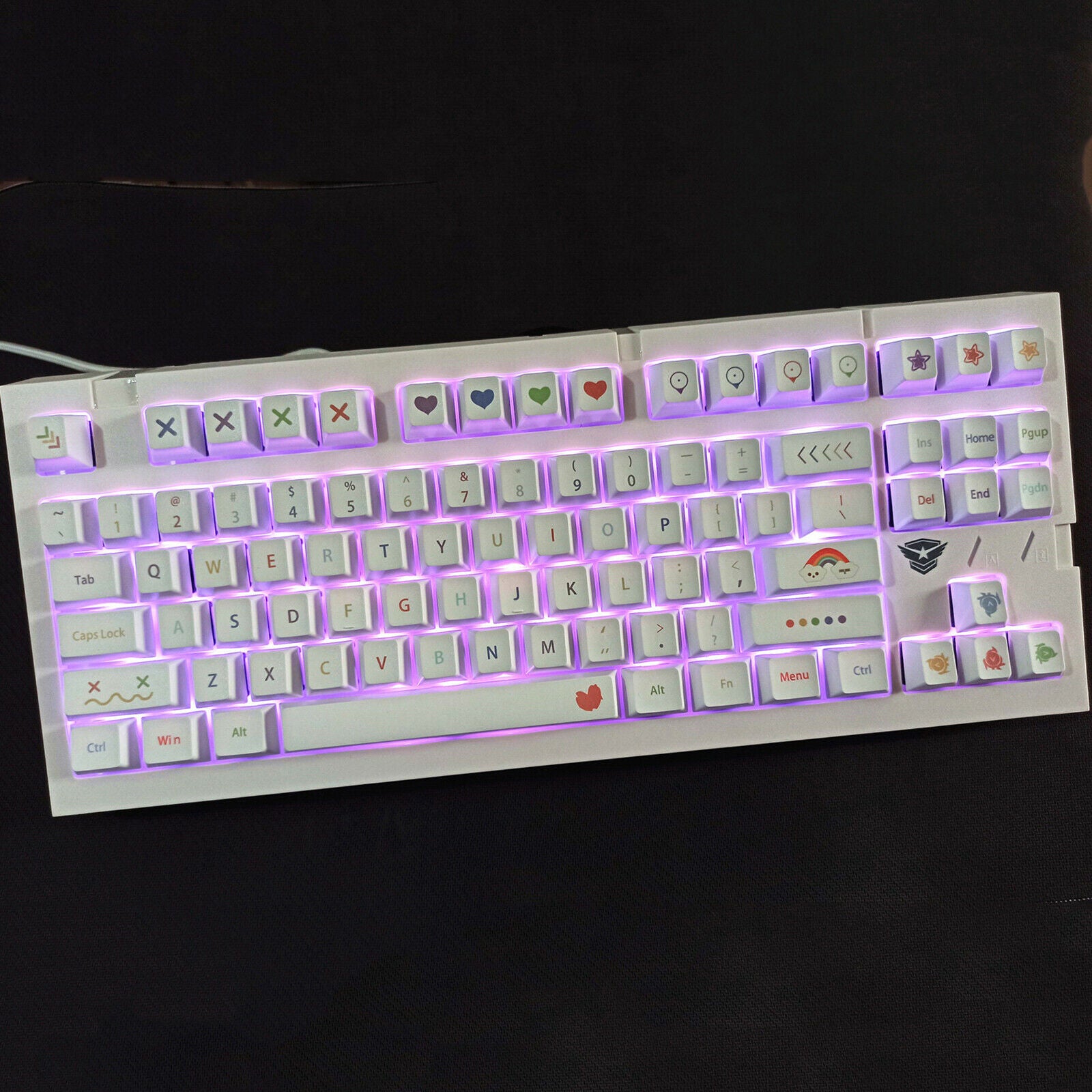 134 Keys Colorful Keycap PBT Buttons Cap for Cross Axis Mechanical Keyboard