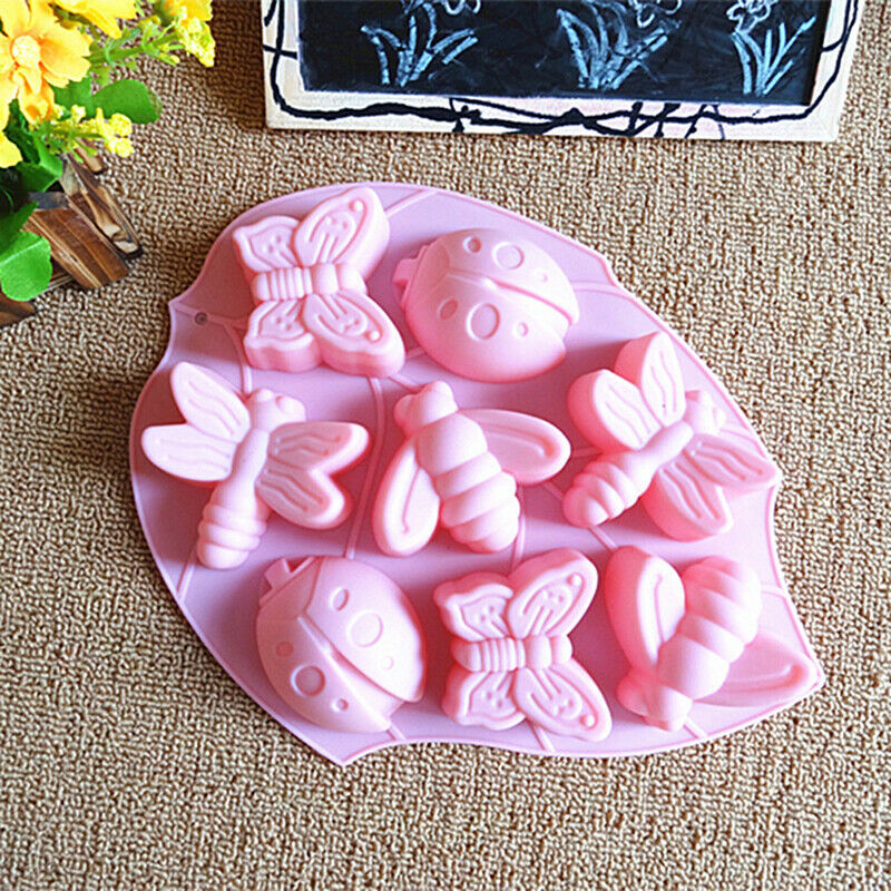 Cartoon Animal Flower Insect Ice Cube Chocolate DIY Silicone Mold Baking Mol Gy