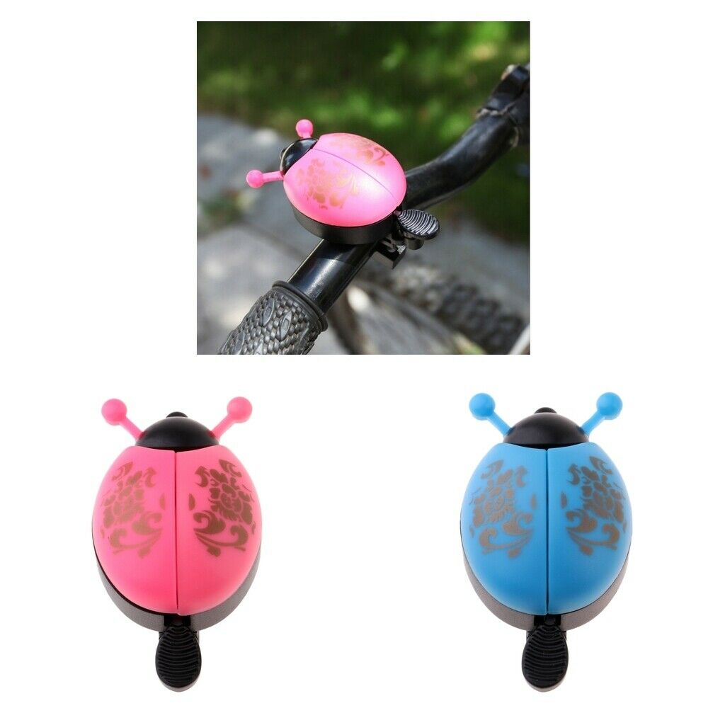 2Pcs/Lot Bicycle Cute Ladybug Bug Bells Horns for Safety Cycling Kids Child Boys