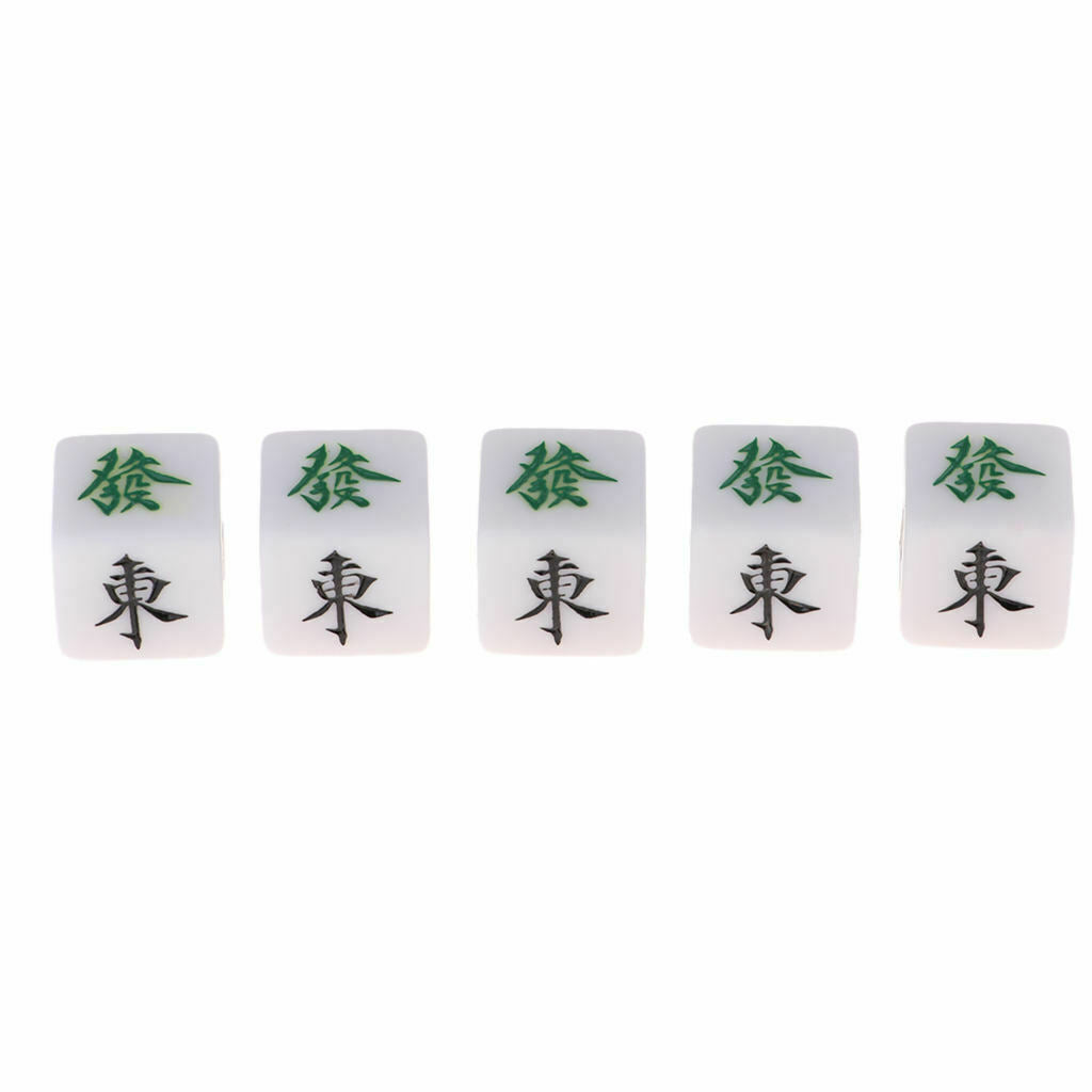 5 Pieces Traditional Board Game Casino Mahjong Dices Set Travel Board Games