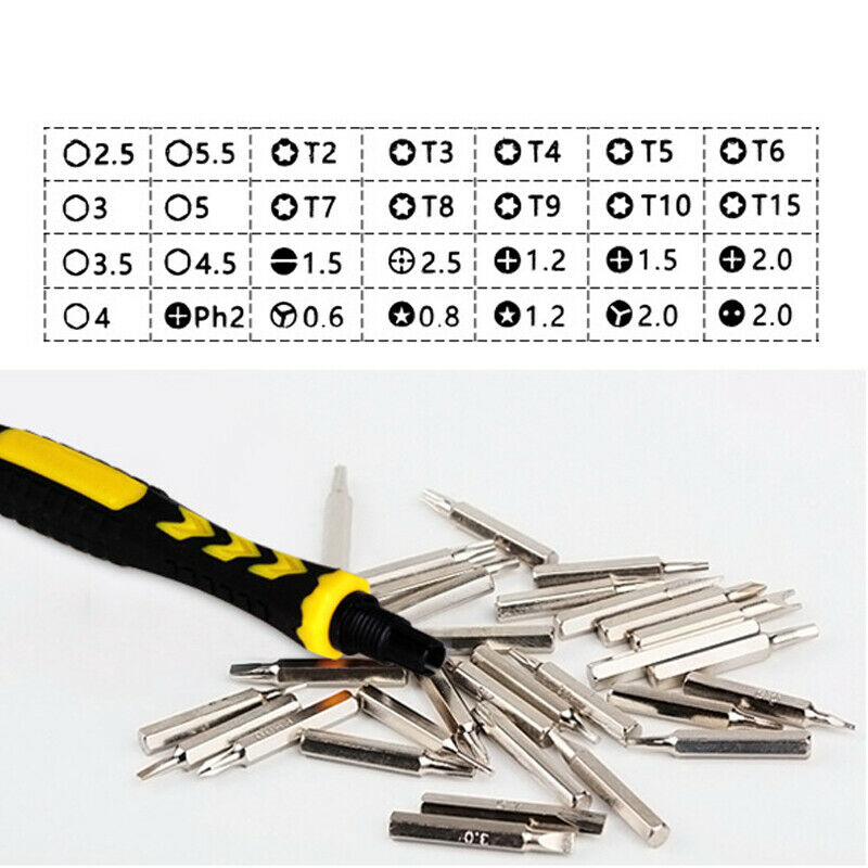 38 In 1 Cellphone Precision Screwdriver Set Repair Tool Kit Fix For Phone Watch