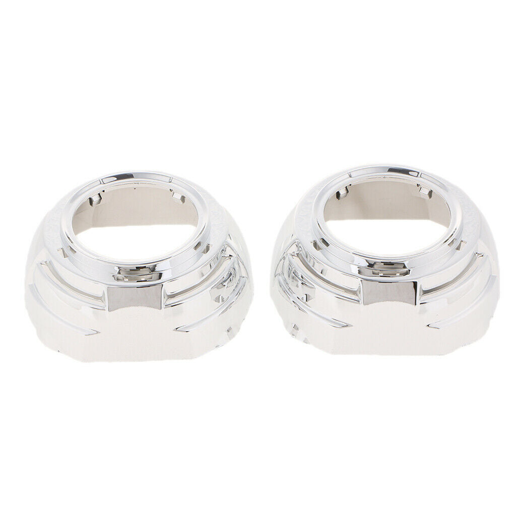 Pair of 3.0 Inch LED Spotlights with Chrome Cover with Angel Eyes for Q5