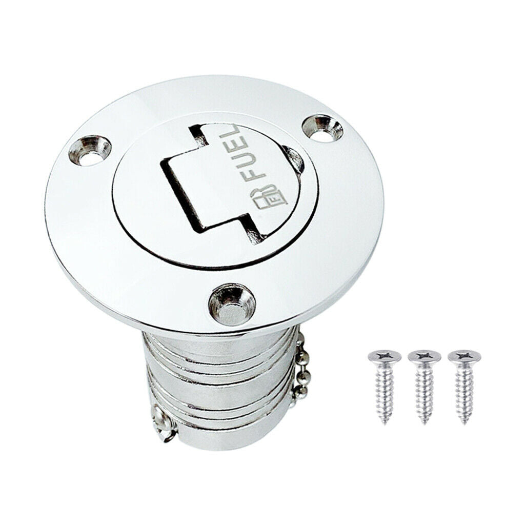 Boat Deck Gas Fill / Filler Keyless   1 1/2'' 316 Stainless Steel FUEL