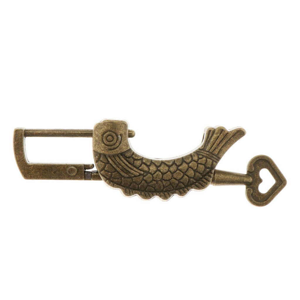 Padlocks with Keys Lock Key Set for Jewelry Box Mini Gifts New Fish Shape