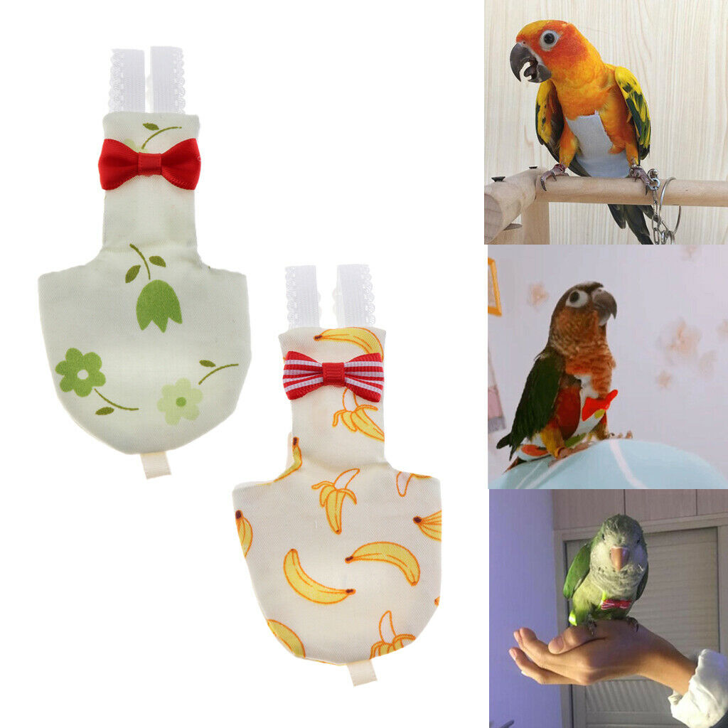 2 Pack Parrot Reusable Nappies  Cloth Diaper Bird Pee Pad S