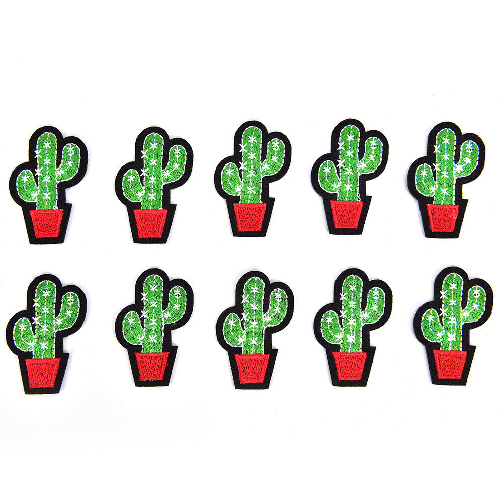 Lot 5Pcs Cactus Patch for Cloth Iron on Embroidered Sew Applique Fabric Ba.l8