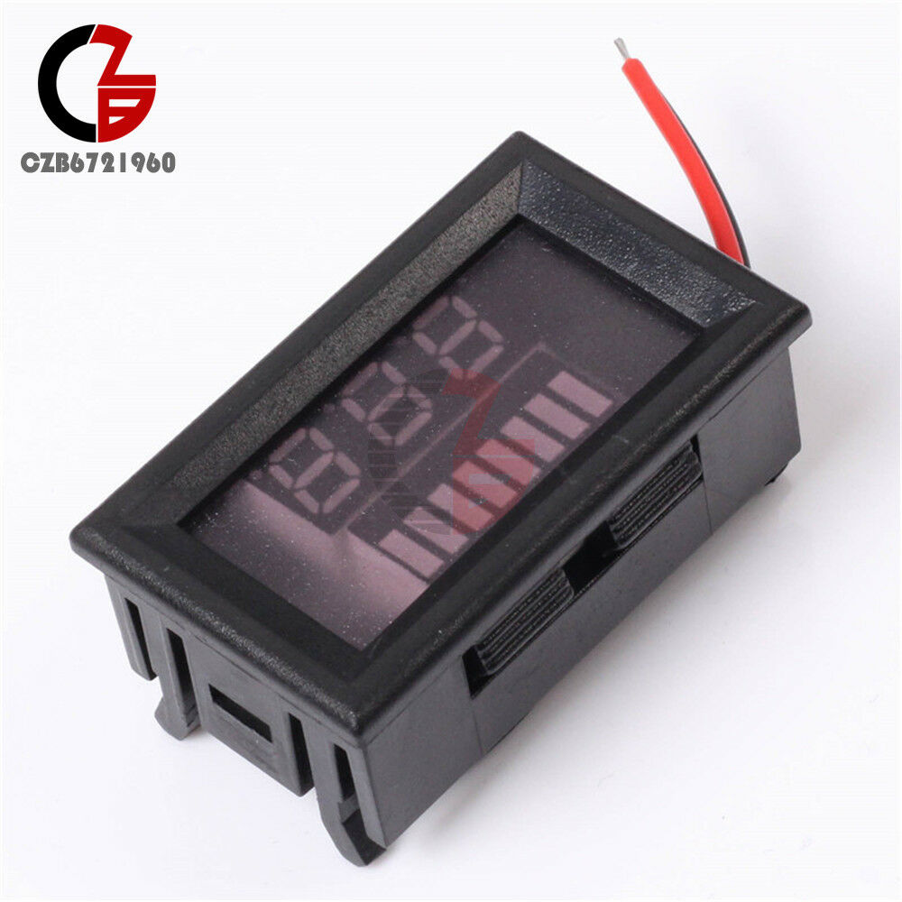 Red LED 5-15mA Indicator Voltmeter Battery Charge Capacity Monitor 48V Lead-acid