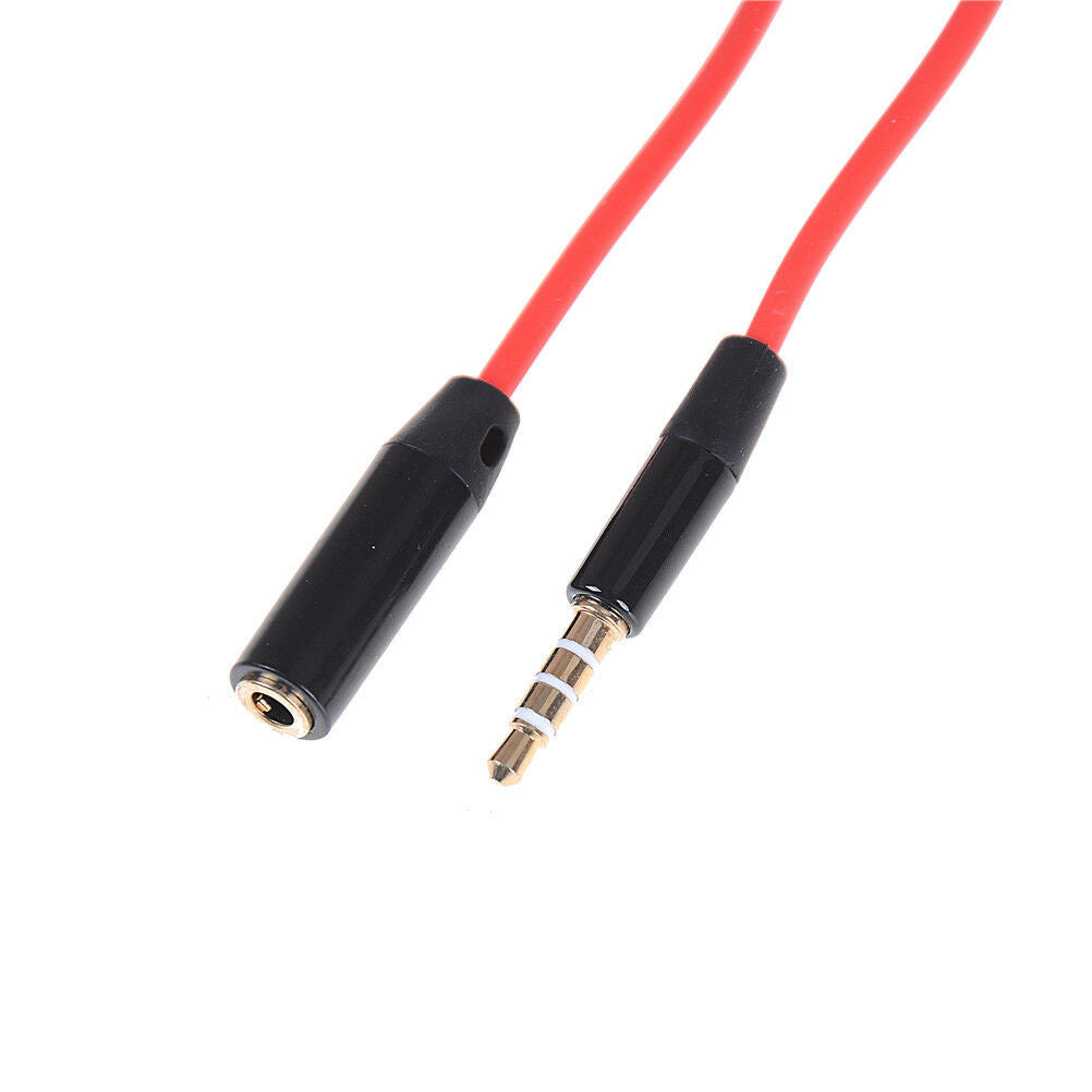 3.5mm 4Pole Male to Female Earphone Headphone Audio Cable Adapter Mic Ext.l8