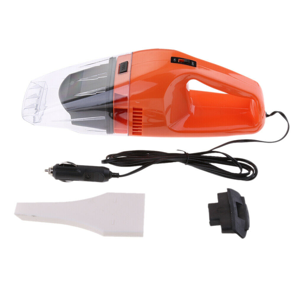 12V Wet+Dry Mini Portable Handheld Vacuum Cleaner for Car Truck Boat Orange