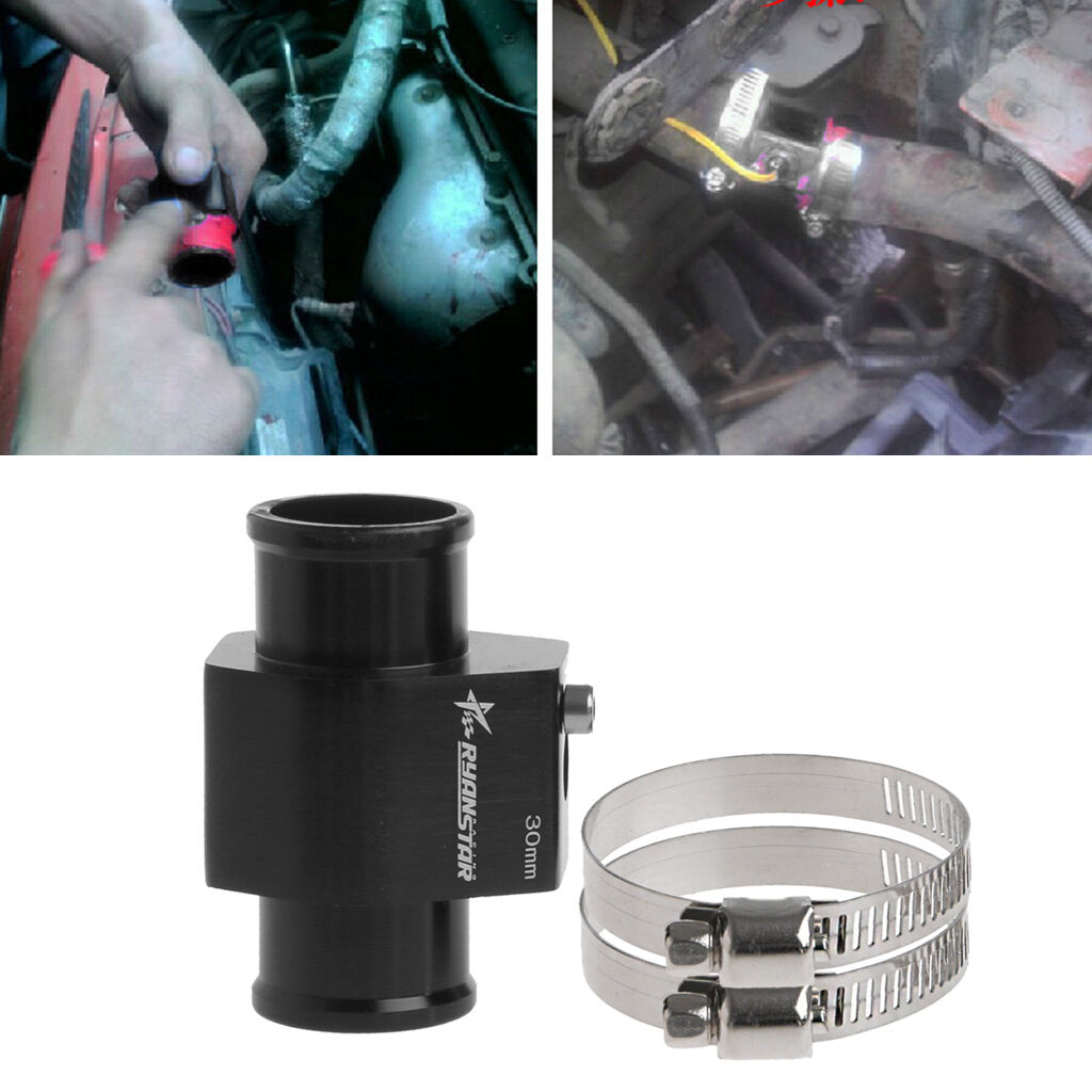 Hot 30mm Water Temp Temperature Joint Pipe Sensor Gauge Radiator Hose Adapter