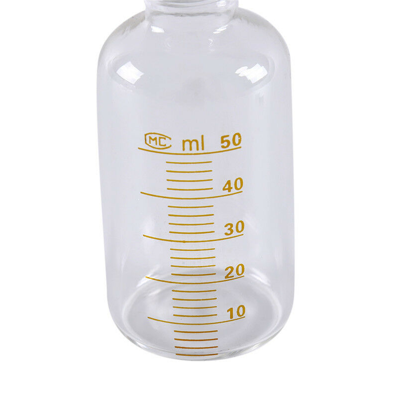 50ml Clear Glass Seal Bottle Reagent Sample Vials Lab SuppliDD