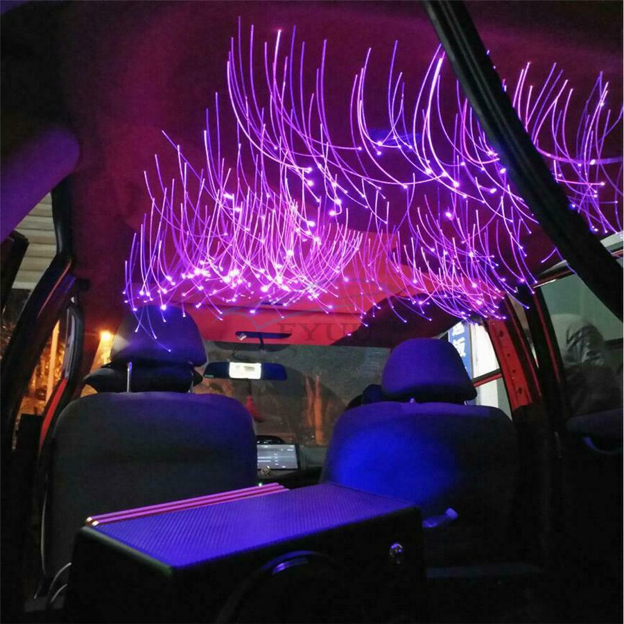100PC Car Interior Fiber Optic Engine Starry Sky Top Atmosphere Light + 28Key
