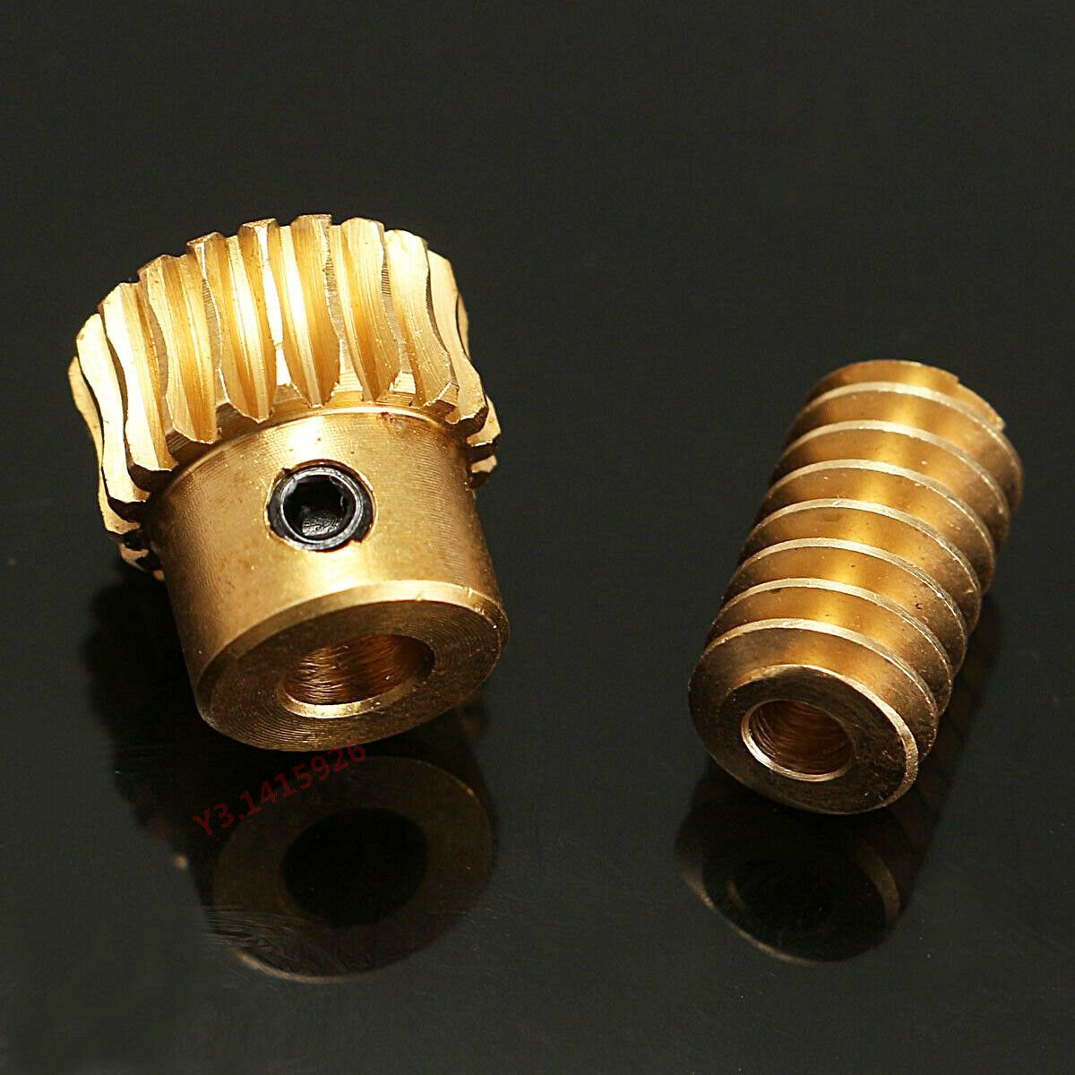 0.5 Modulus 1:20 Reduction Ratio Gear Motor Output Brass Copper Worm Wheel Gear