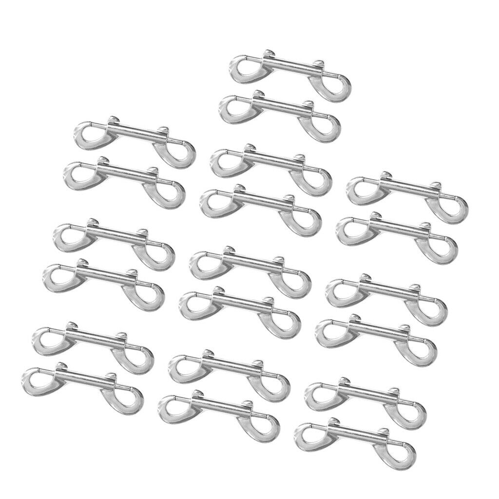 20 Pieces Double End Snap Hooks Clips Key Holder Carabiner for Keyring