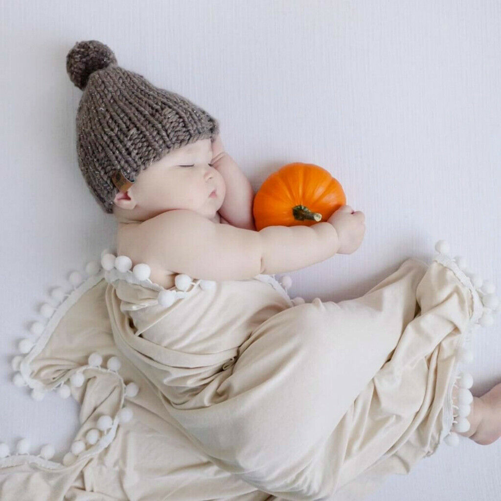 Soft 100% Cotton Muslin Prom Prom Swaddle Blanket for Baby Gray