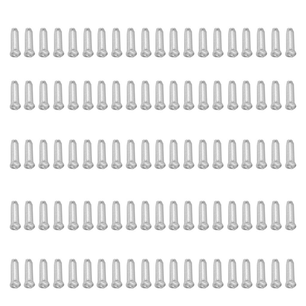 100Pcs Alloy Premium 10mm Bike Cable End Caps Road Shifter Ends Crimps