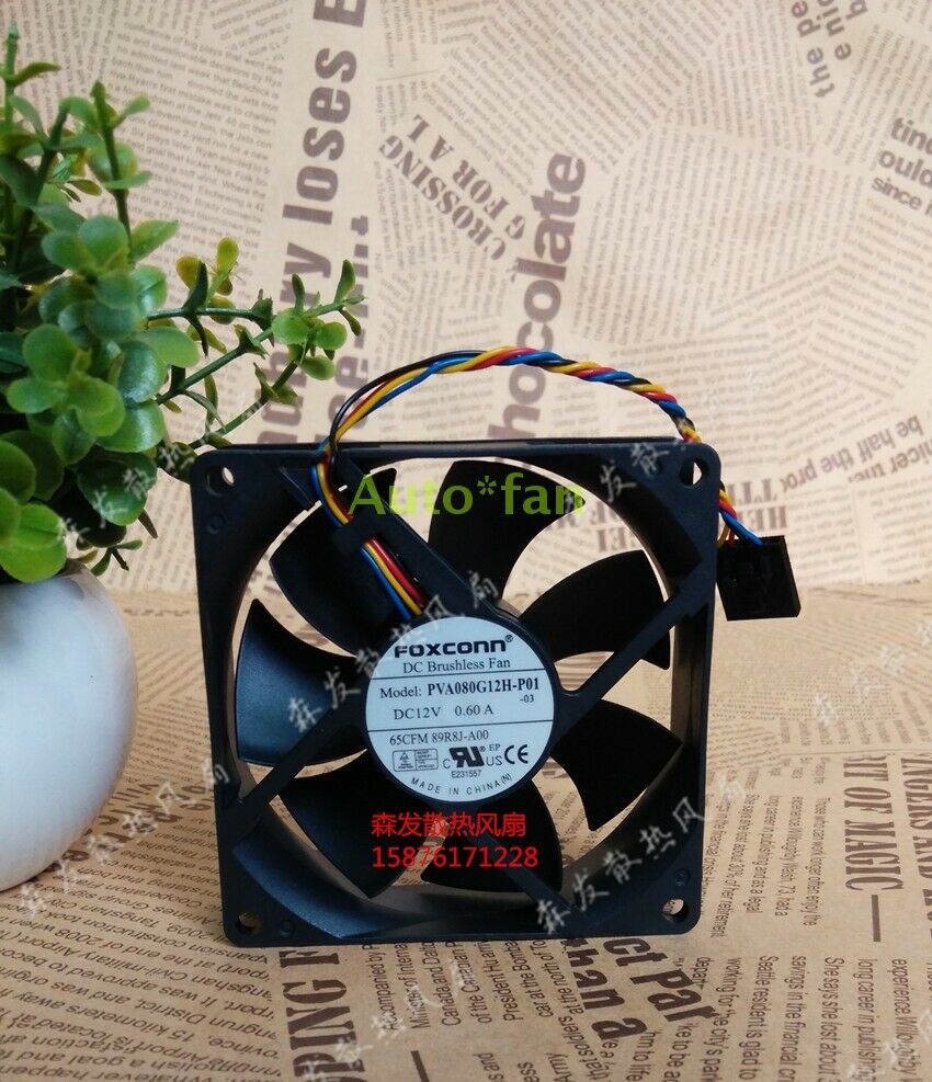 1pc for Foxconn FOXCONN PVA080G12H-P01 DC12V 0.60 8025 chassis cooling fan