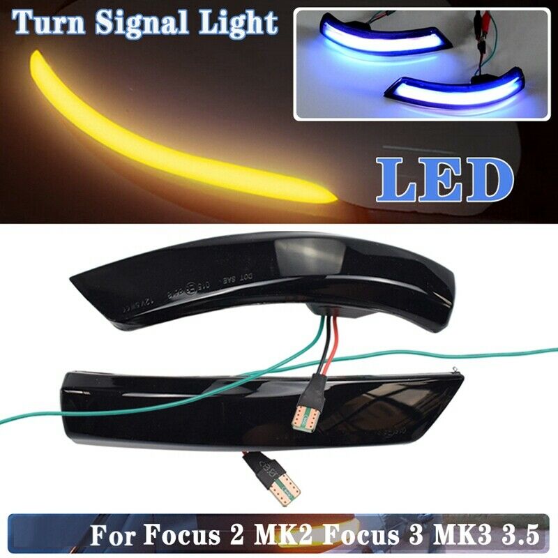 2 Pcs Dynamic LED Turn Signal Light Rearview Mirror Indicator Blinker for FordG4