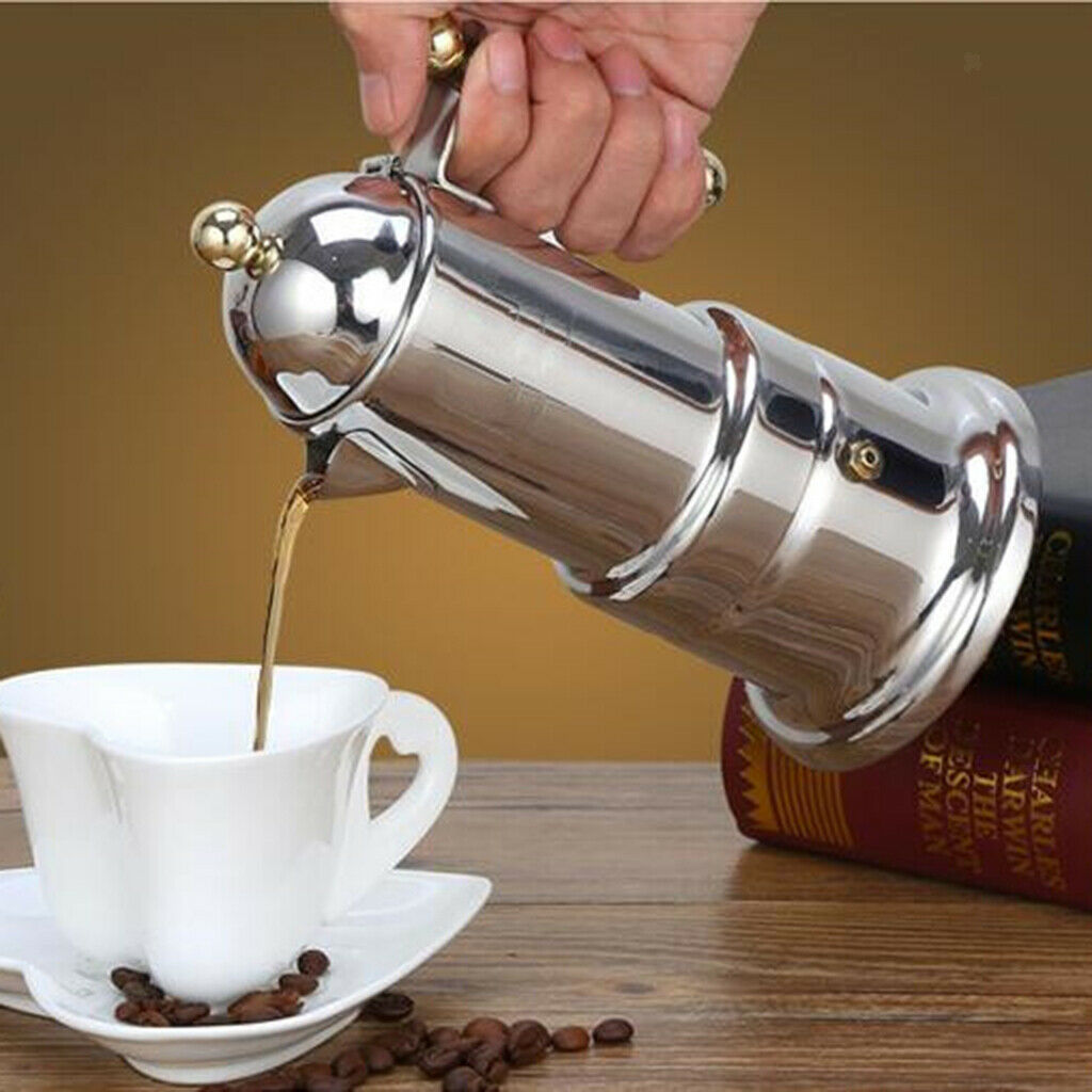 Moka Pot Coffee Maker Stovetop Espresso Maker Italian Design For Best Espresso