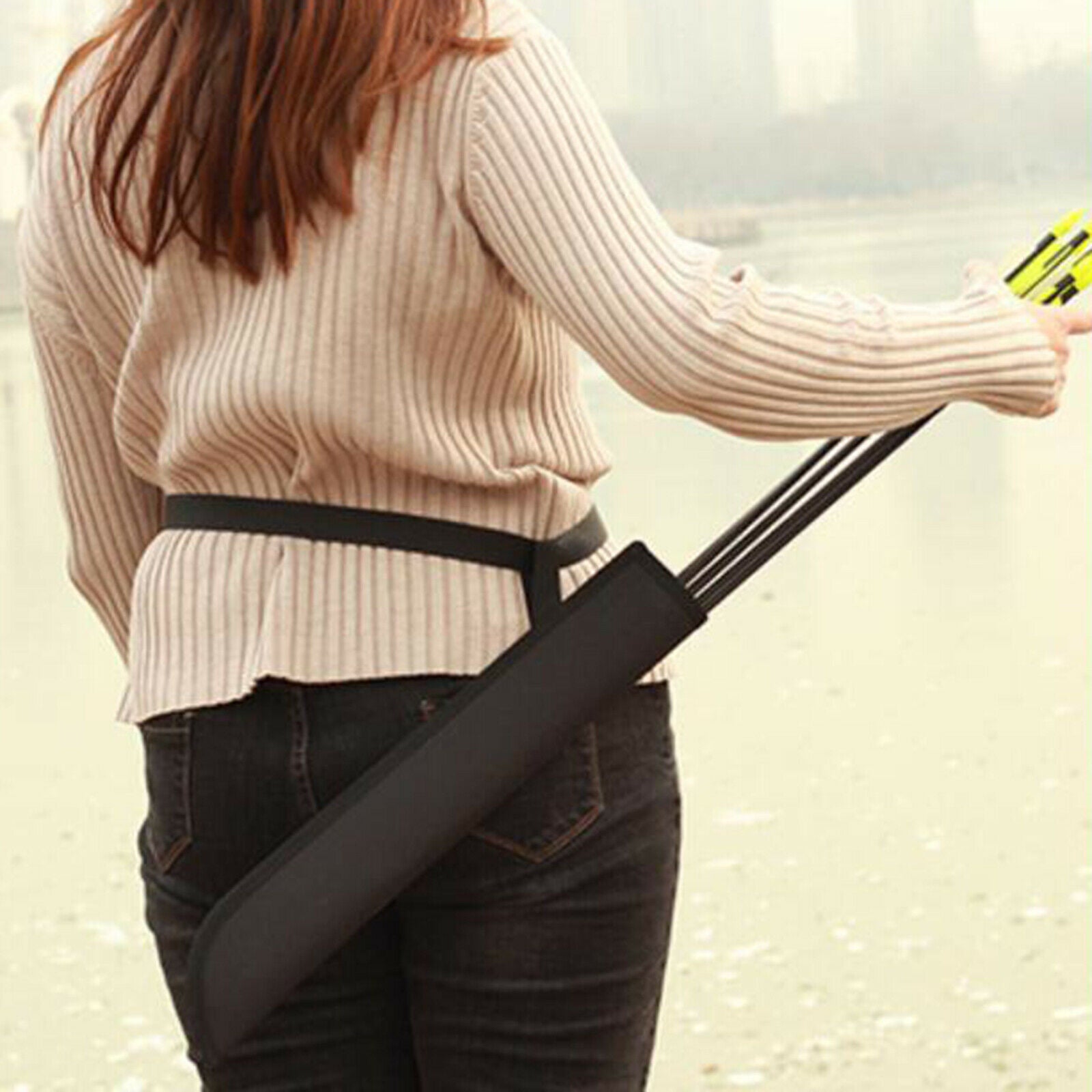 Archery Arrow Quiver Holder with Belt Side Bag Pouch Target Shooting Hunting
