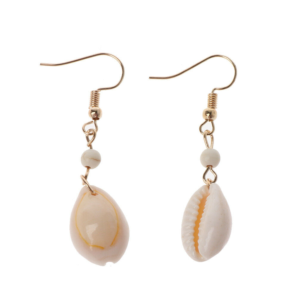Simple Natural Cowrie Shell Hook Dangle Drop Earrings For Women Fashion Jewelry