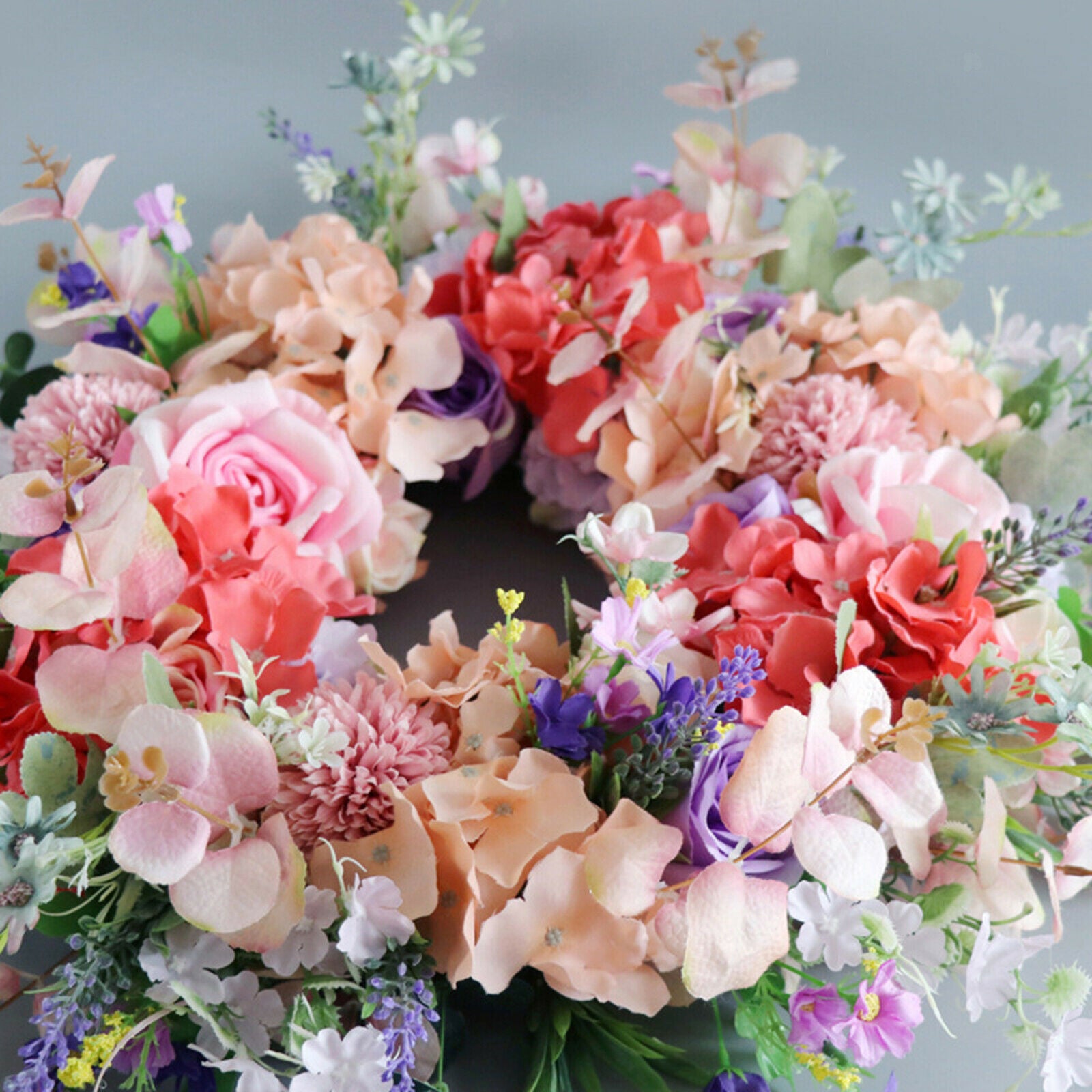 Rose Wreath Greenery Hanging Wall Front Door Large Garland Festival Decor