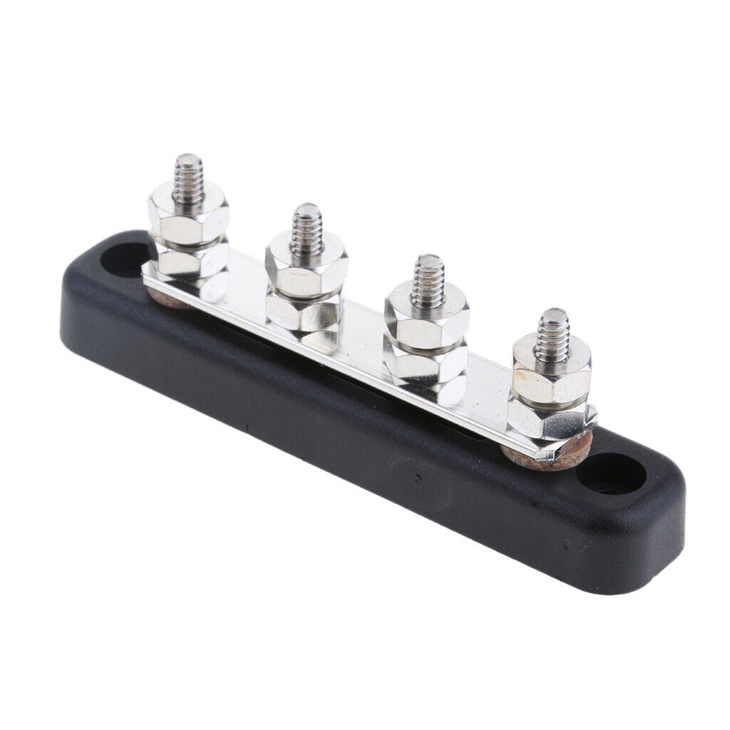 12v / 24v 4 way power distribution bus bar 4 studs 100A rated car